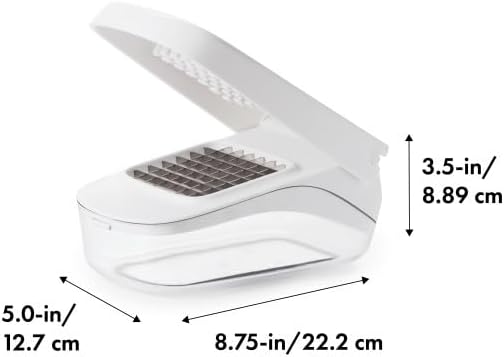 OXO Good Grips Vegetable Chopper - Effortless Onion Cutting with Easy Pour Opening | White