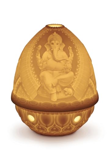 LLADRÓ Lord Ganesha Lithophane Porcelain Night Light Handmade Spain