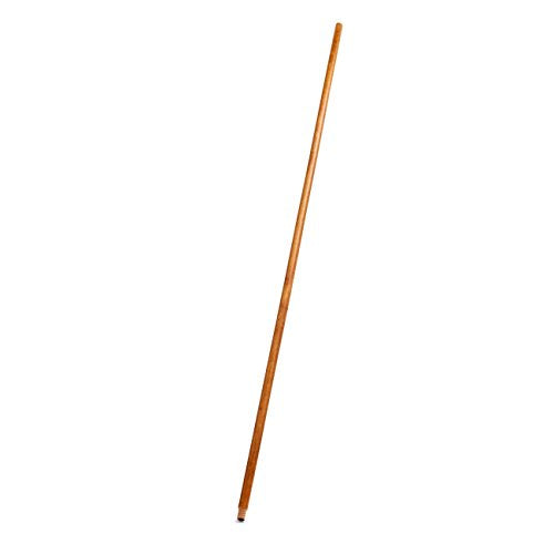 60-Inch Lacquered Wooden Handle for Brooms and Brushes - Threaded, 12-Pack