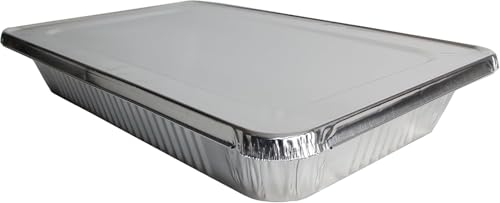EHOMEA2Z 15 Pack Full-Size Aluminum Roasting & Baking Pans with Lids 21x13x3
