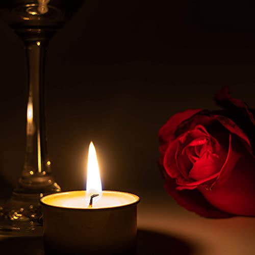 300 Pack Unscented Tealight Candles - Long 8-Hour Burn Time, Smokeless White Votive for Weddings, Holidays & Home Decor