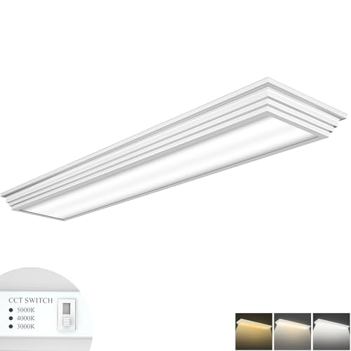 4FT Dimmable LED Wraparound Light - 3 Color Temp, 50W Flush Mount Ceiling Fixture - 1 Pack