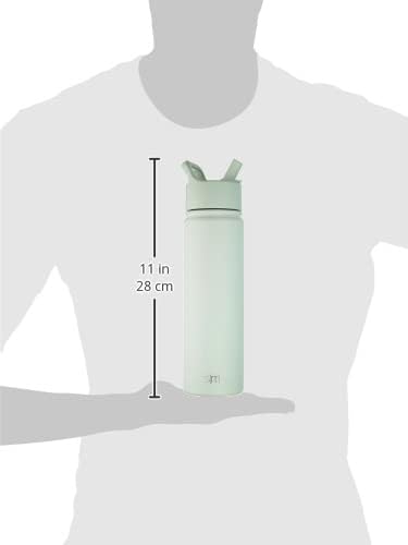 Simple Modern Water Bottle - Vacuum Insulated Stainless Steel Flask | 22oz Retro Mint | Reusable & Leak Proof