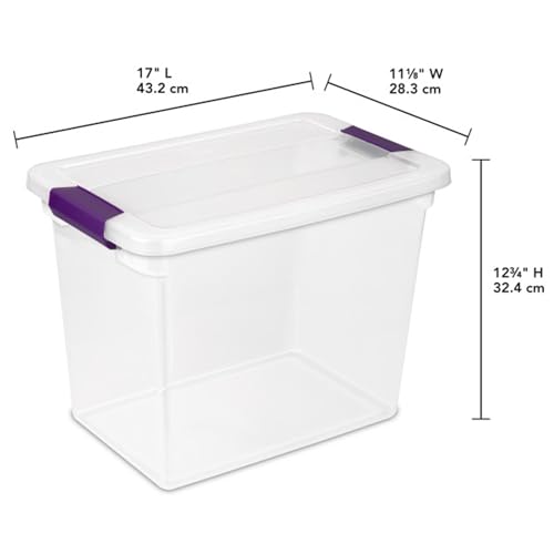 Sterilite ClearView Latch Storage Bins 27 Quart - 12 Pack