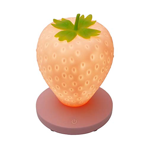 Strawberry Night Light, Cute Silicone Strawberry Lamp, LED Cute Night Light, Bedside Color Changing Lamp, 3 Modes Touch for Birthday, Christmas