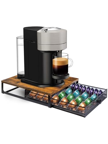 Sedegn Rustic Brown Nespresso Vertuo Pod Holder Organizer for 56 Small & 28 Large Pods