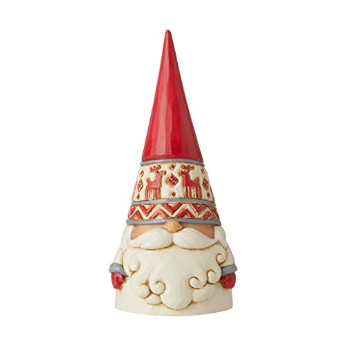 Jim Shore Heartwood Creek Holiday Gnome and Reindeer Figurine, 5.12 Inch Christmas Decor