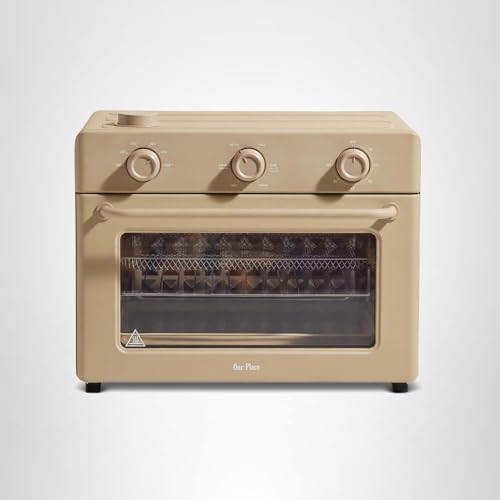 Our Place Wonder Oven | 6-in-1 Stainless Steel Air Fryer Toaster Oven Combo with Basket, Rack, Pan & Tray | Compact 13 QT Countertop Capacity - Toast, Roast, Bake, Reheat, Broil & Steam | Steam