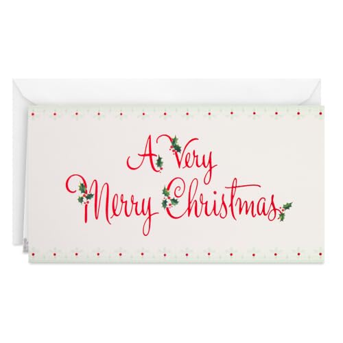 Hallmark Very Merry Christmas Money Holder Cards, 6-Pack (Happy New Year, Too!)