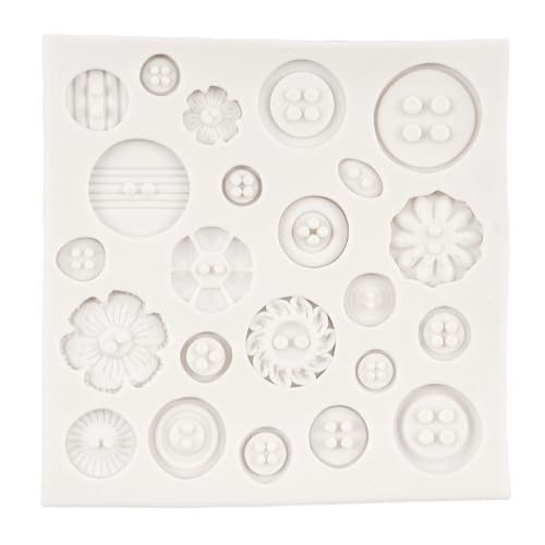 Button Fondant Silicone Mold For Chocolate Candy Cake Decoration Cupcake Topper Gum Paste Polymer Clay