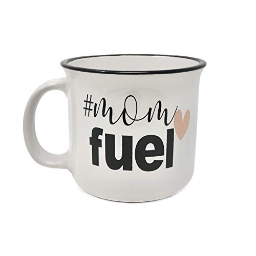 White Mom Fuel Coffee Mug Set - Mom Needs Coffee, 14oz Mama Mug, Perfect Gift for Mom