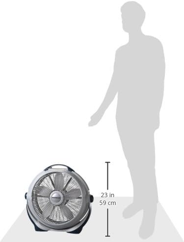 Lasko Wind Machine Fan - Powerful 20" Air Circulator with 3 Speed Settings | Sleek Gray Design