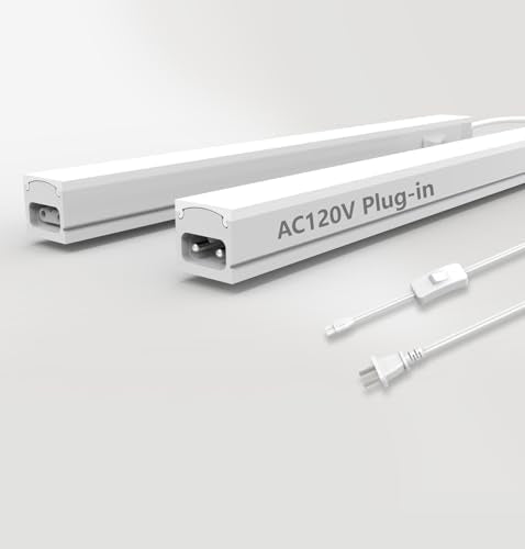 White 2 Pack 16-Inch Linkable LED Under Cabinet Lights with 3 CCT Settings