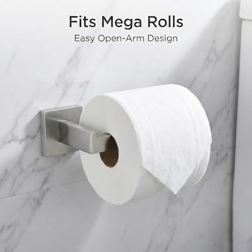 ECOClasp Brushed Nickel 5-Piece Bathroom Hardware Set with Towel Bar & Accessories