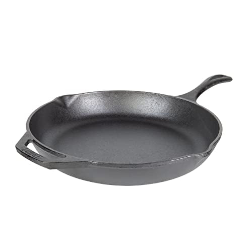 Lodge 12 Inch Pre-Seasoned Cast Iron Skillet with Ergonomic Handles - Perfect Sear, Pack of 1