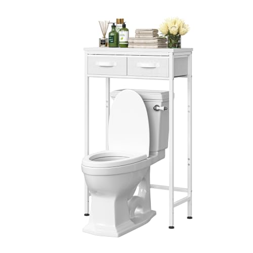 Over Toilet Storage Cabinet with 2 Fabric Drawers - Space Saver Organizer