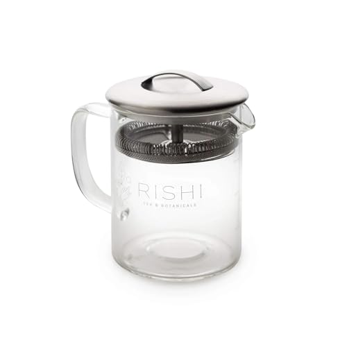 400ml Borosilicate Glass Teapot for Loose Leaf Tea - Simple Brew with Built-in Strainer - 13.5 Fl Oz