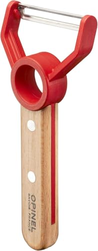 Children's Kitchen Knife Set with Safety Guard & Peeler - Red, Made in France