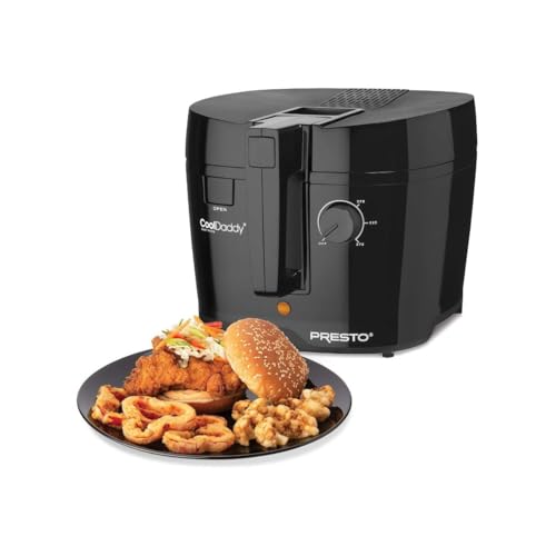 Presto CoolDaddy Deep Fryer - 6-Cup Capacity, Adjustable Thermostat, Cool-Touch