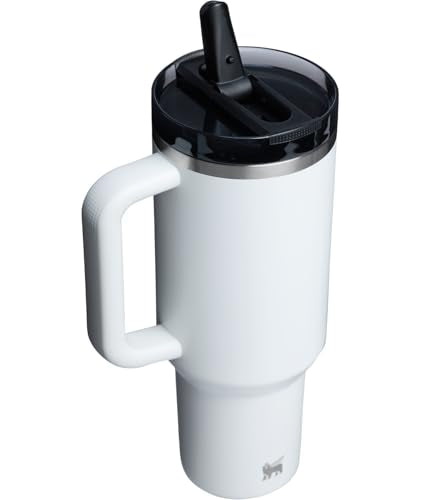 STANLEY Quencher ProTour Flip Straw Tumbler with Leakproof Lid 40 oz | Built-In Straw & Handle | Cupholder Compatible for Travel | Insulated Stainless Steel Cup | BPA-Free | Chalk