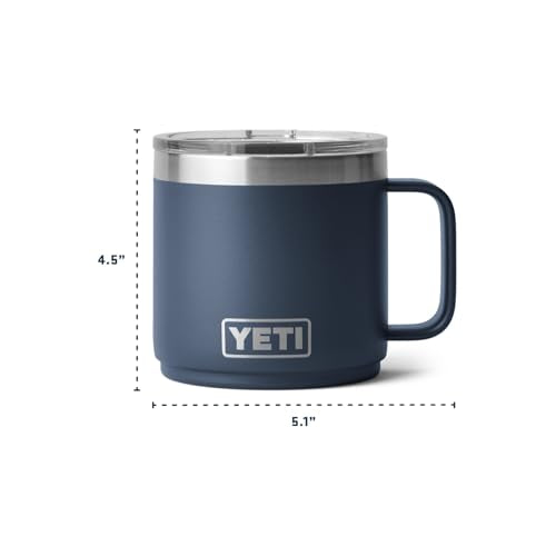 YETI 14 oz Ceramic Lined Stackable Mug - Navy, Insulated Camp & Travel Mug