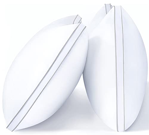King Size Firm Support Pillow Set of 2 - White, Microfiber, Hypoallergenic
