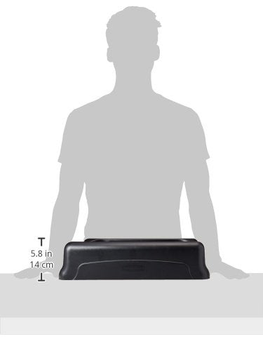 Rubbermaid Commercial Slim Jim Trash Can Swing Lid - Black, Plastic, Fits 16/23 Gallon Containers