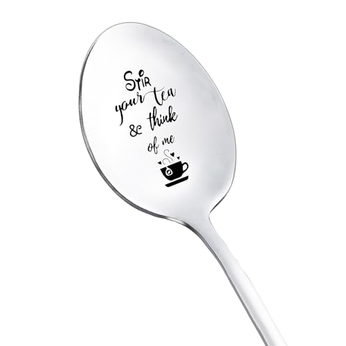 Coffee and Tea Stirring Spoon - 7.5 Inch Stainless Steel Gift for Couples & Tea Lovers