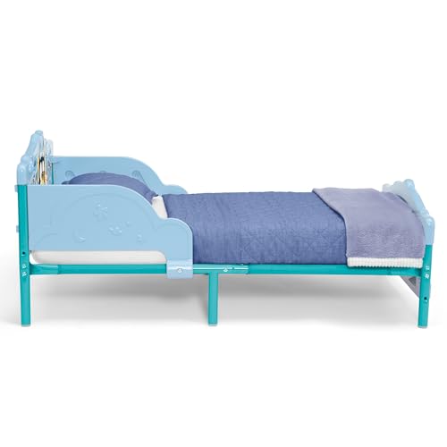 Bluey 3D Toddler Bed - Blue with Guardrails, For Kids 15 Months+ - Delta Children