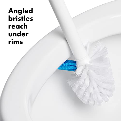 OXO Good Grips Toilet Brush with Rim Cleaner and Storage Canister