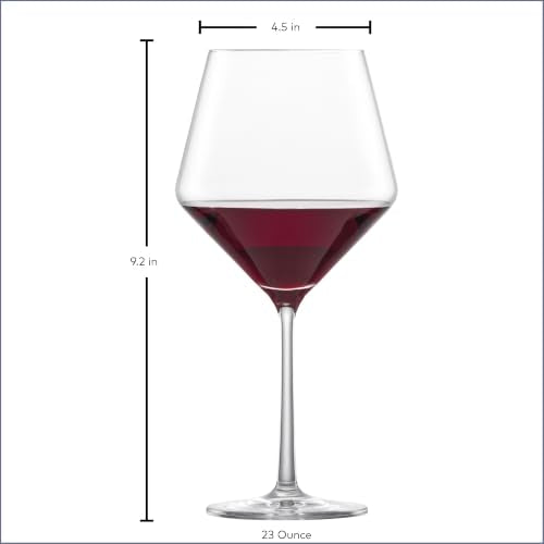 Set of 4 Burgundy Red Wine Glasses - 23oz Tritan Crystal, Dishwasher Safe