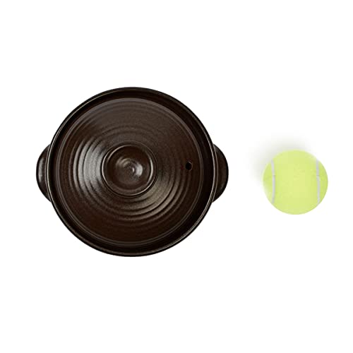 Medium Ceramic Dolsot Stone Bowl with Lid for Bibimbap & Hot Soup – 33.8 fl oz