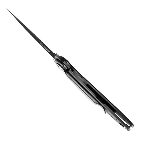 Kershaw Leek Pocket Knife Black Serrated - 3in Sandvik Blade, Assisted Opening