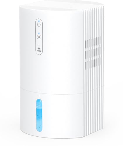 Small Dehumidifier with 35oz Tank - Quiet 25dB for Bedroom, Bathroom, Closet - Erizolt
