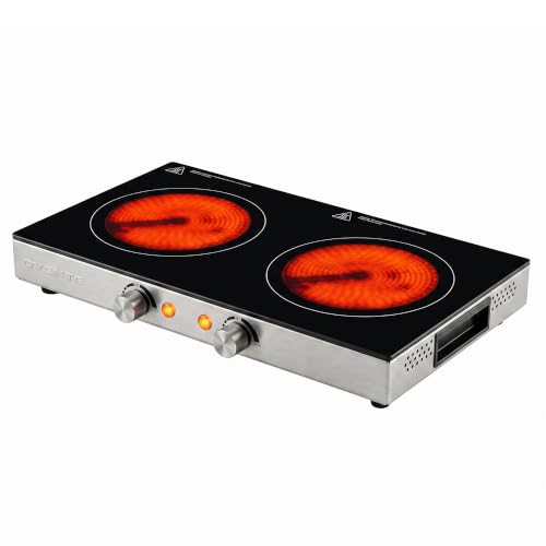 Infrared Ceramic Double Burner Hot Plate - 1800W, Black, Model BGI302GB