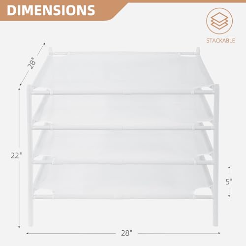 Mesh Sweater Drying Rack Set - Stackable Flat Laundry Dryers, 4-Pack