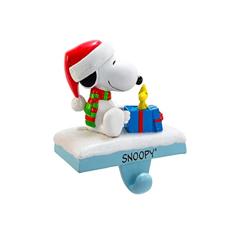 Snoopy & Woodstock Stocking Holder – Kurt Adler 4.6" Brass Resin