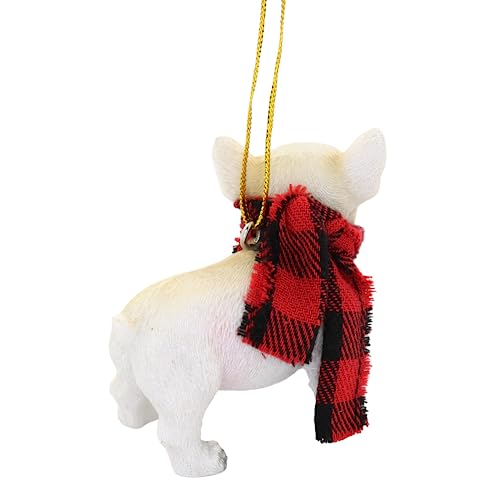 Needzo French Bulldog Christmas Ornament - Festive Pet Decor, Dog Lover Gift, 2.5x1.3x2.5 Inches