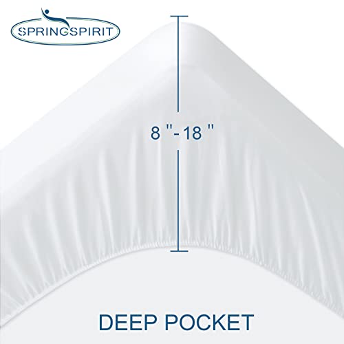 Queen Size Waterproof Mattress Protector Fitted Sheet - Breathable & Noiseless, 2 Pack