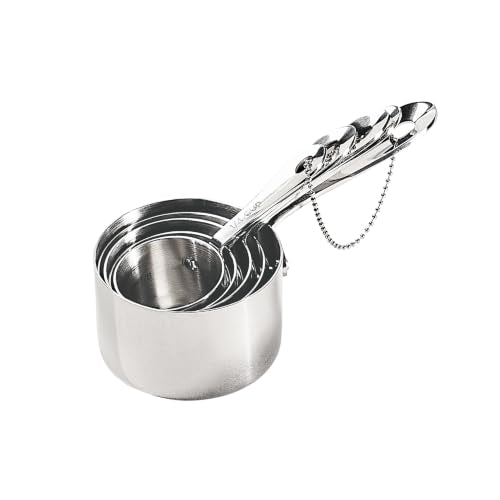 All-Clad Stainless Steel Measuring Cup Set 5-Piece Kitchen Tools - Nesting & Durable
