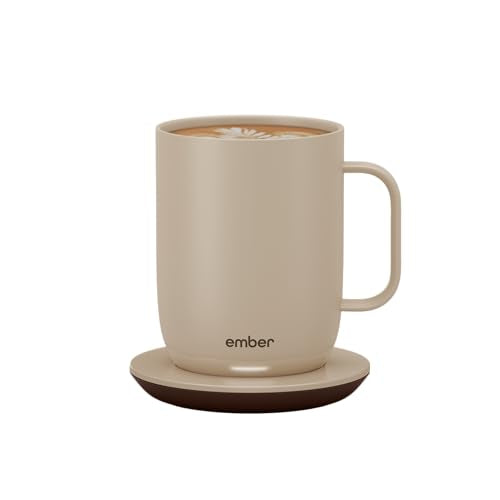 Ember Temperature Control Smart Coffee Mug 2 - Sandstone, 14 Oz, App-Controlled Heated Mug