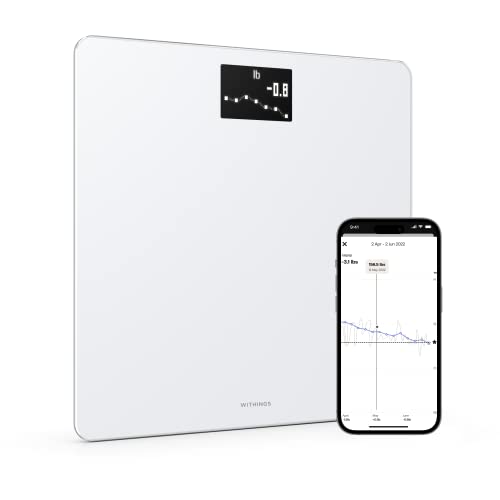 Withings Body Wi-Fi Smart Digital Scale with Pregnancy & Baby Modes - White / 1 Pack
