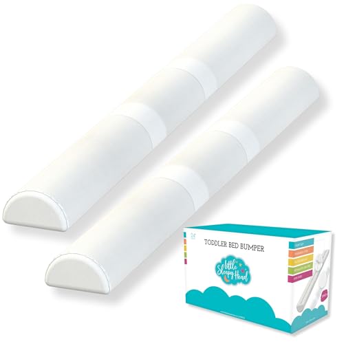 Toddler Bed Bumper Guard - Soft Foam Safety Bed Rail for Twin Full Queen King - 2 Pack