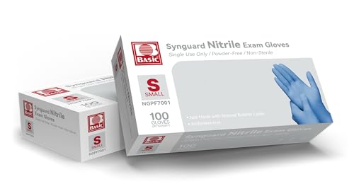 Blue Nitrile Exam Gloves - Latex-Free & Powder-Free, Small, Case of 1000
