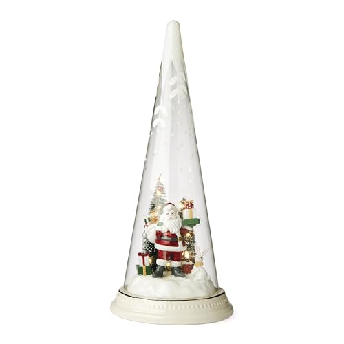 Lenox Merry & Magical Light-Up Santa Figurine - Porcelain Glass Encased 11.5in