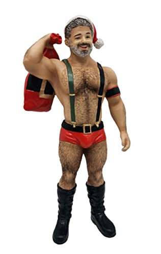 December Diamonds Poke The Bear Naughty Santa Resin Ornament - Holiday Christmas Decor