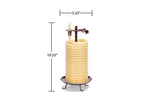 Vertical Beeswax Candle by the Hour - Eco-Friendly 80-Hour Natural Candle with Cotton Wick (Variation of Candle / Vertical)