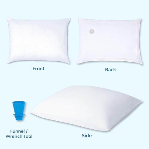 Adjustable Water Pillow for Neck Pain Relief - Single Pack, Side & Back Sleepers