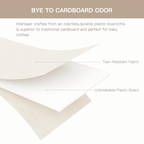 Criusia Beige 21-Pack Drawer Organizer Set for Clothes & Baby Items