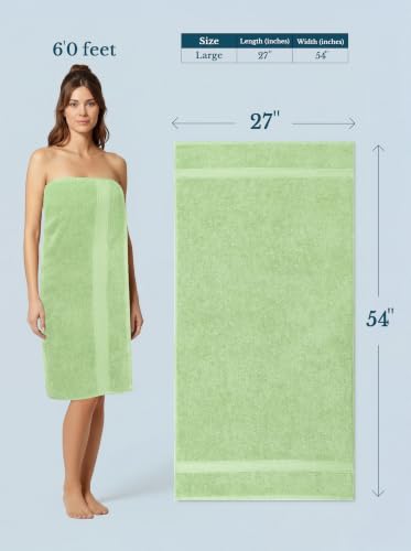 Utopia Towels 4 Pack Premium Bath Towels 27x54 Inches Sage Green - Soft & Absorbent Cotton